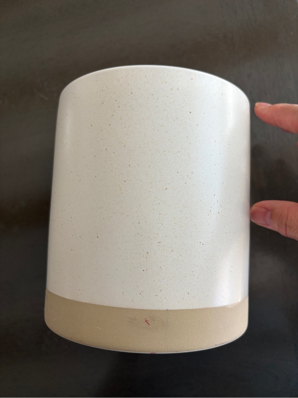 Threshold Ceramic Utensil Holder in Speckled Cream and Tan